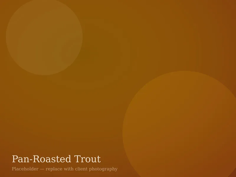 Pan-roasted Alamosa ruby trout with brown butter and toasted almonds